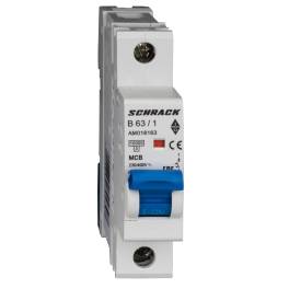 Întreruptor automat AMPARO 10kA, B 63A, 1 pol, Schrack AM018163--