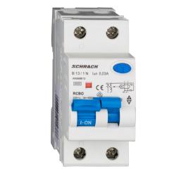Întreruptor automat+diferential, 1P+N, AMPARO 6kA, B 13A, 30mA,tip A, Schrack AK668613--
