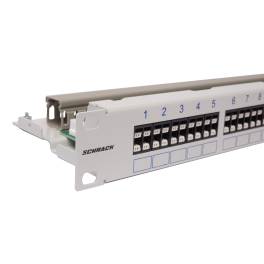 Patchpanel telefonie FlexLine 25xMMT-LSA 19'' 1U,RAL7035, HSFRU25TG-, Schrack