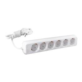 Prelungitor cu 6 prize cu contact de protectie, 5M, PL-6CP