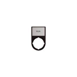 Suport cu placa 30x50mm cu inscriptia RUN, Schrack MM216497--