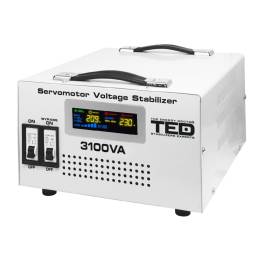 Stabilizator de tensiune cu servomotor, 3100VA, intrare 140-270V, TED Electric, TED3100VA