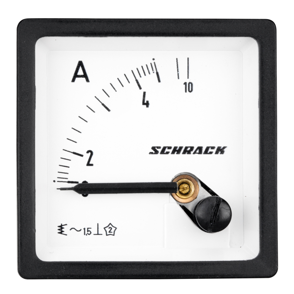Ampermetru de curent alternativ, direct, 5A, 48x48mm, Schrack, MGF54005-A
