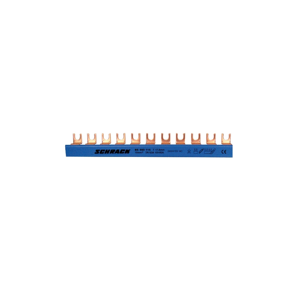 Bara colectoare (busbar) cu contacte furca 10mm&sup2;, Schrack BS990115--