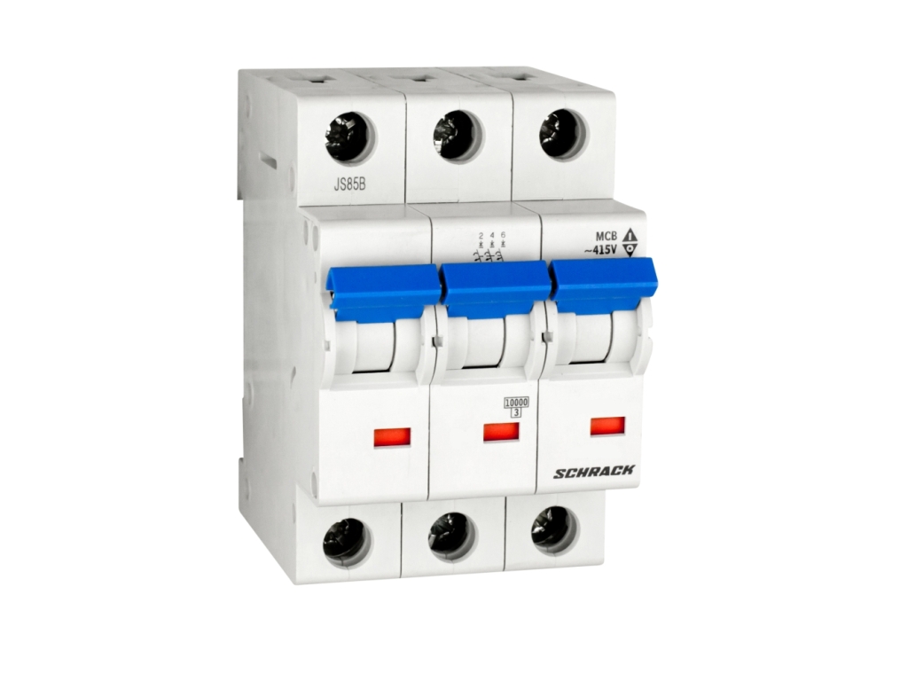 Intreruptor automat (MCB) D 32A, 3P, 10kA, 40°C, Schrack BM019332ME
