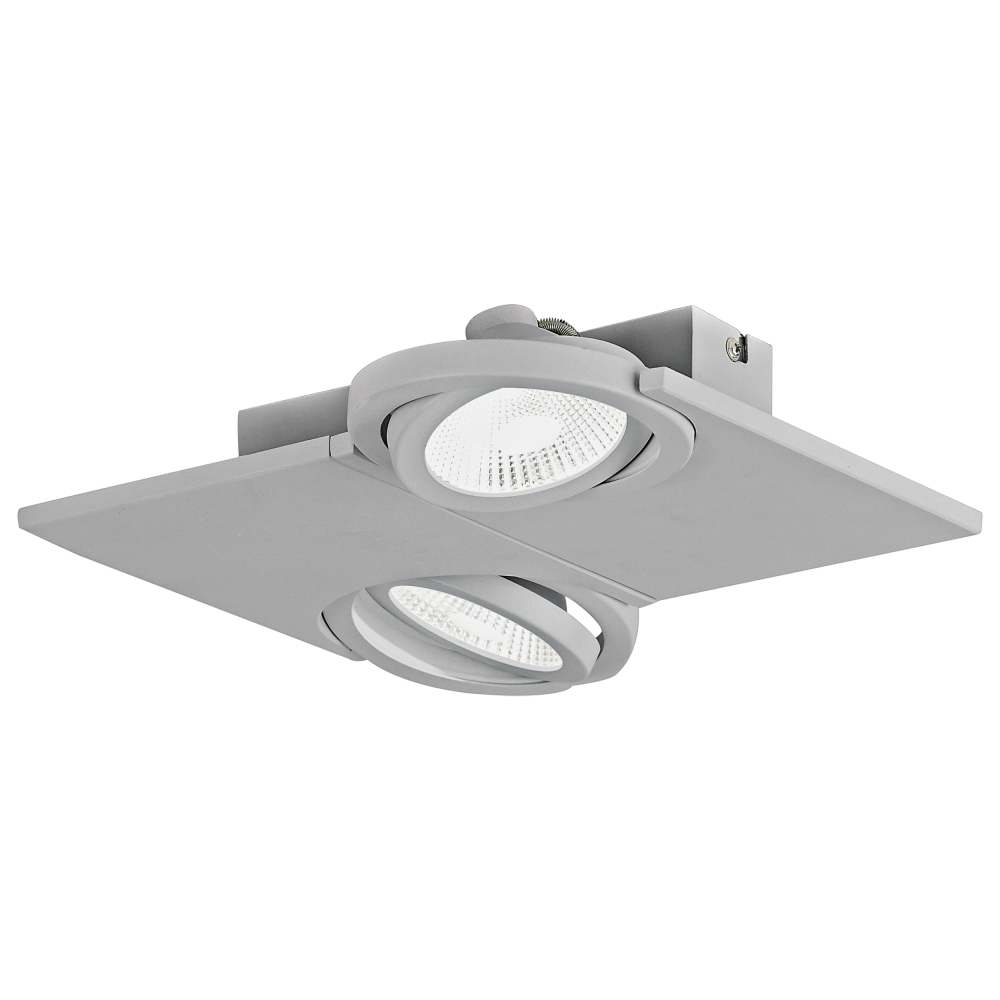 Brea Pro 2flg. 2x 9W, 3000K, silver IP20, Schrack LI63325---