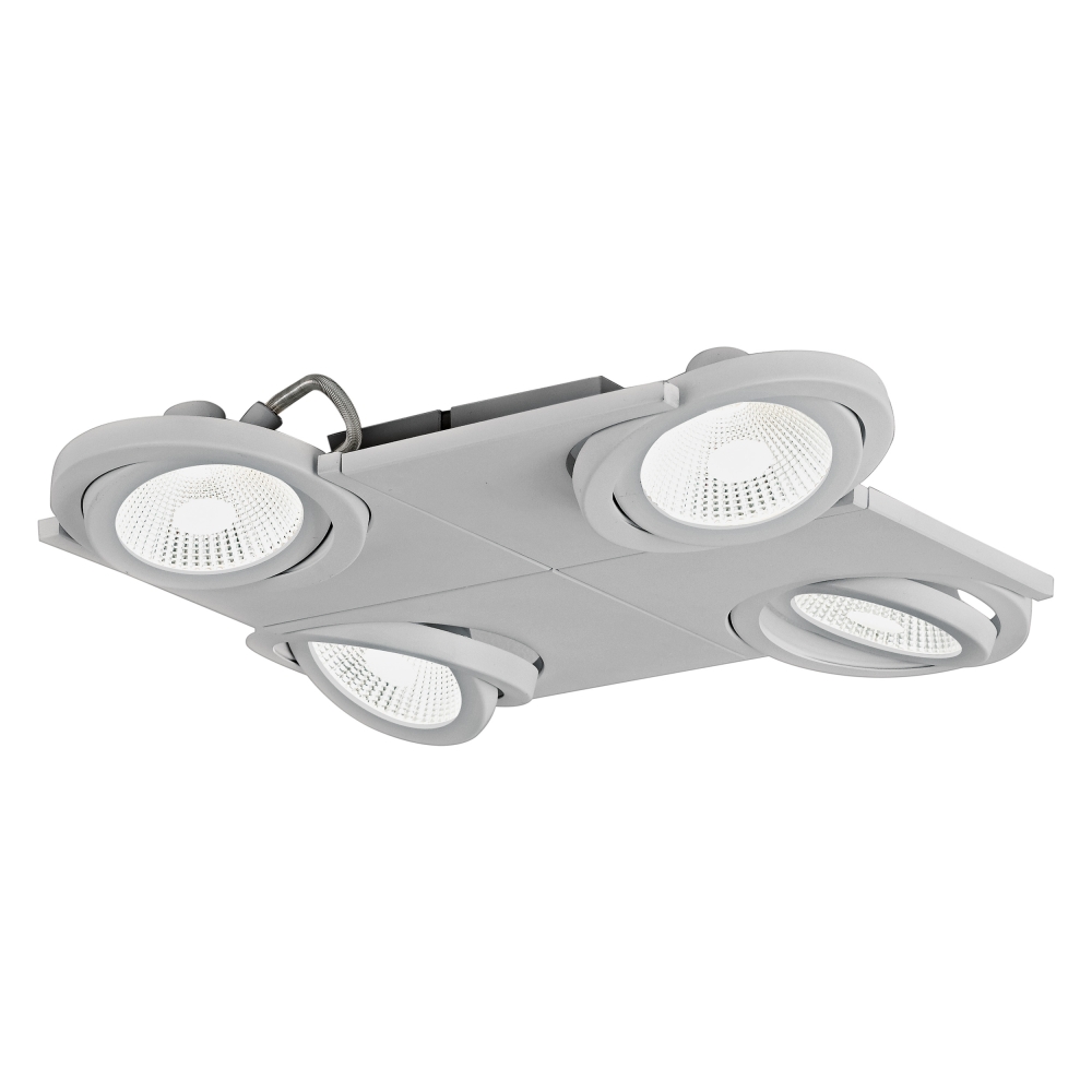 Brea Pro 4flg. 4x9W, 3000K, silver, IP20, Schrack LI63327---