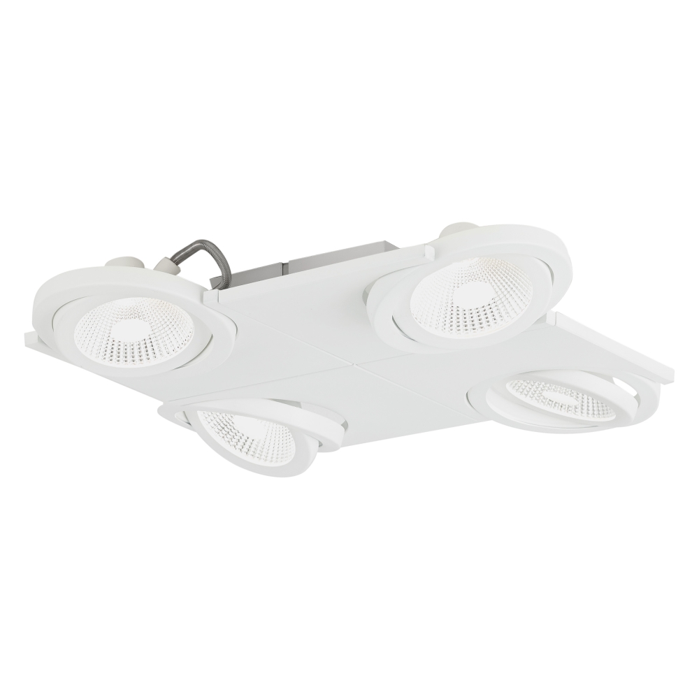 Brea Pro 4flg. 4x9W, 4000K, alb, IP20, Schrack LI63314---