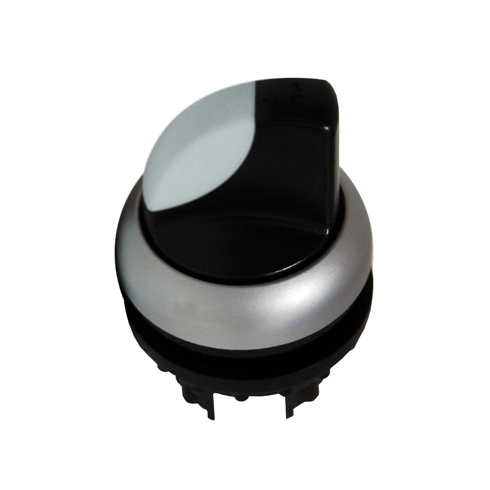 Buton selector cu 3 poziţii 2x60&deg;, cu reţinere, alb, Schrack MM216843--