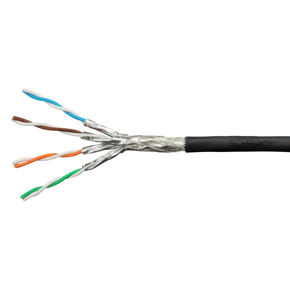 Cablu S/FTP Cat.7, 4x2xAWG23/1, 1.000Mhz, LS0H-3,Dca,30% ngr       Pret/100m, HSKP4233S1, Schrack