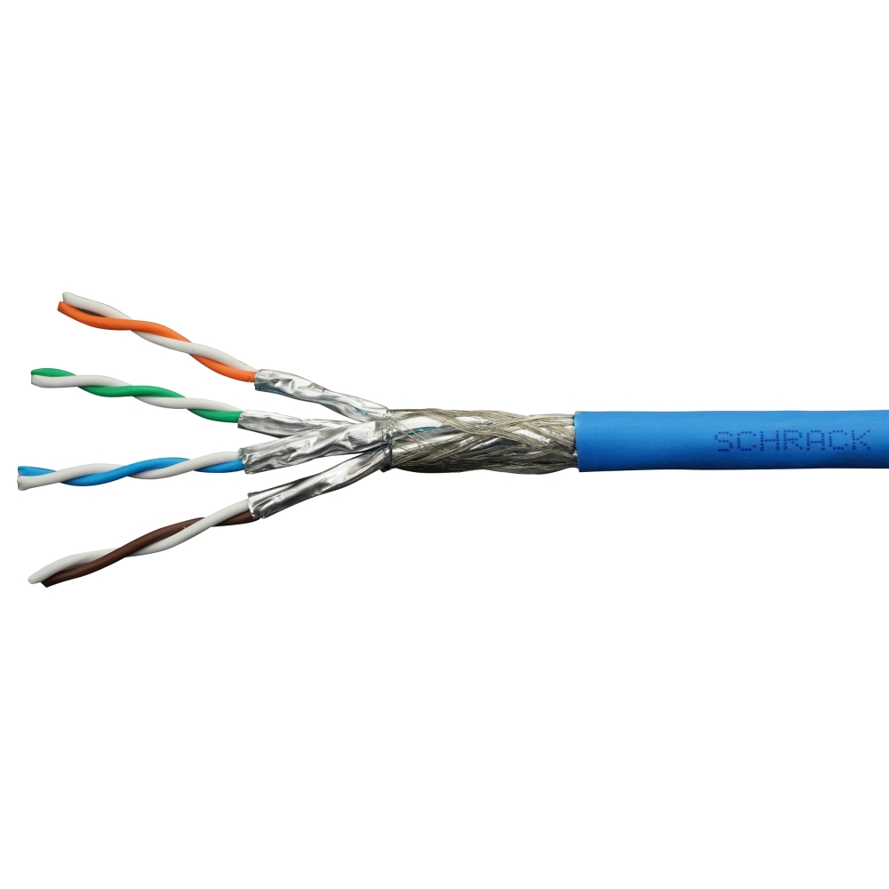 Cablu S/FTP Cat.7a,4x2xAWG22,1.250Mhz,LS0H3,B2ca,50%,abs,25G, HSKP422HB9, Schrack, Pret/100m