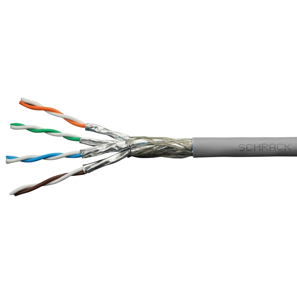 Cablu S/FTP Cat.7a,4x2xAWG22,1.250Mhz,LS0H3,B2ca,50%,gri,25G       Pret/100m, HSKP422HG1, Schrack