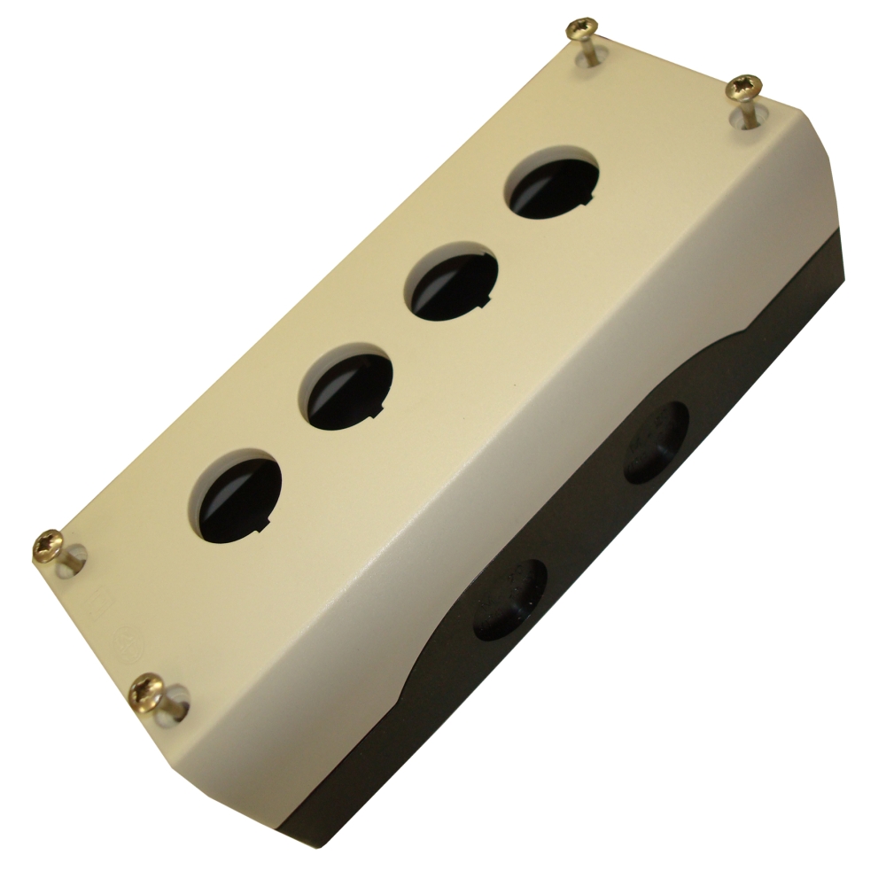 Carcasa lampa semnalizare 4 aparate gri, Schrack MM216539--