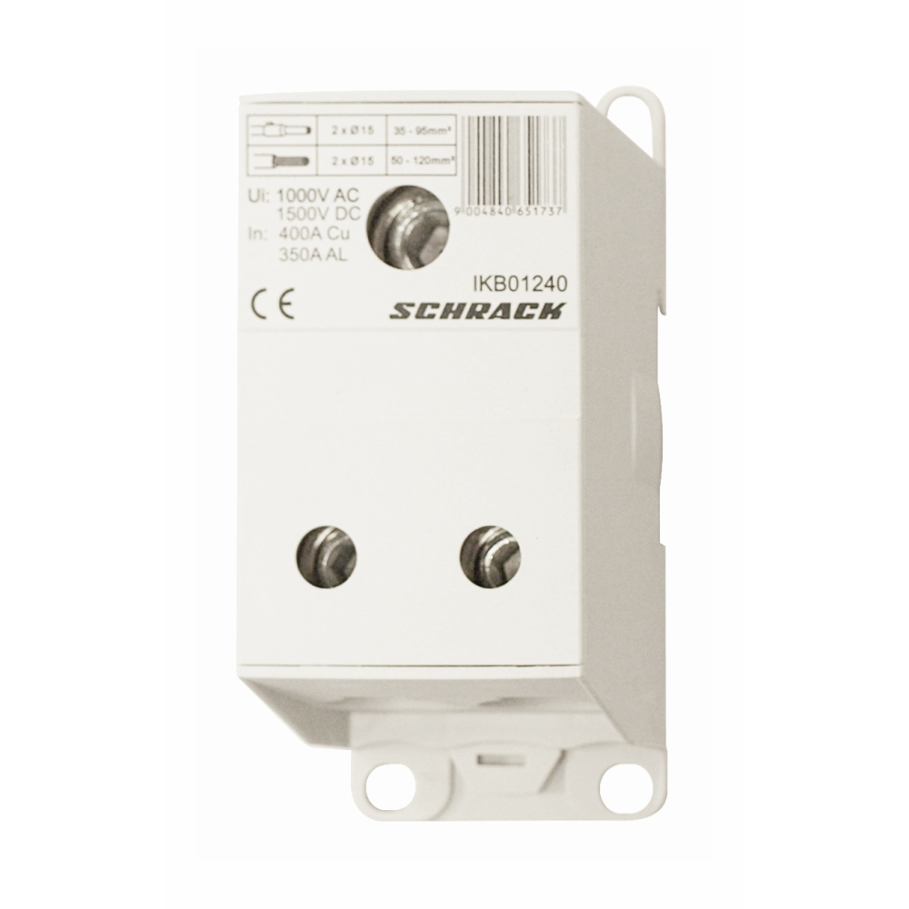 Clemă de derivatie, 1P, 400A, 1x240 mm²/2x120 mm², Schrack IKB01240--