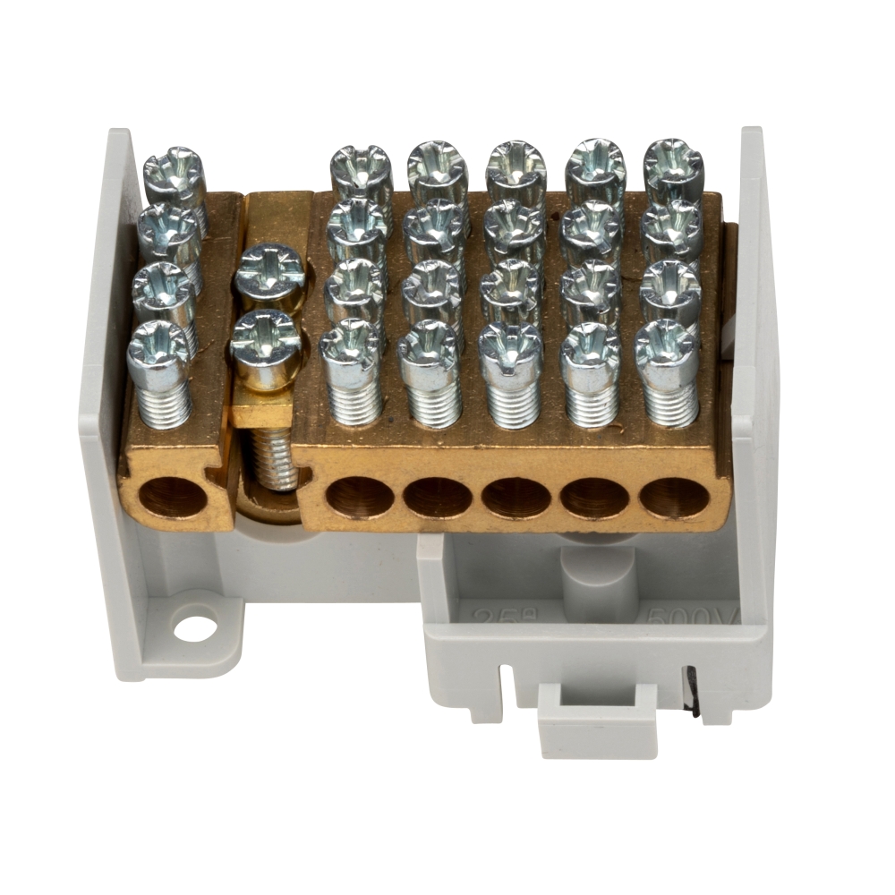 Clemă derivaţie 1 modul, 1 intrare, 12 iesiri x 16 mm&sup2;, Schrack SI022010--