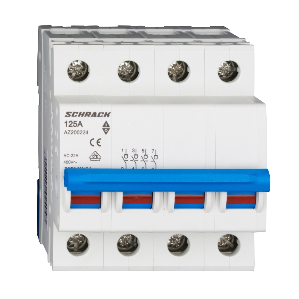 Comutator principal modular 125A, 4P, Schrack AZ200224--