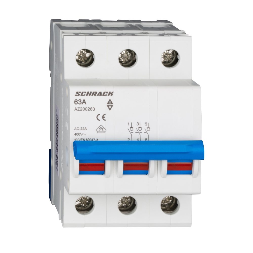 Comutator principal modular 63A, 3P, Schrack AZ200263--