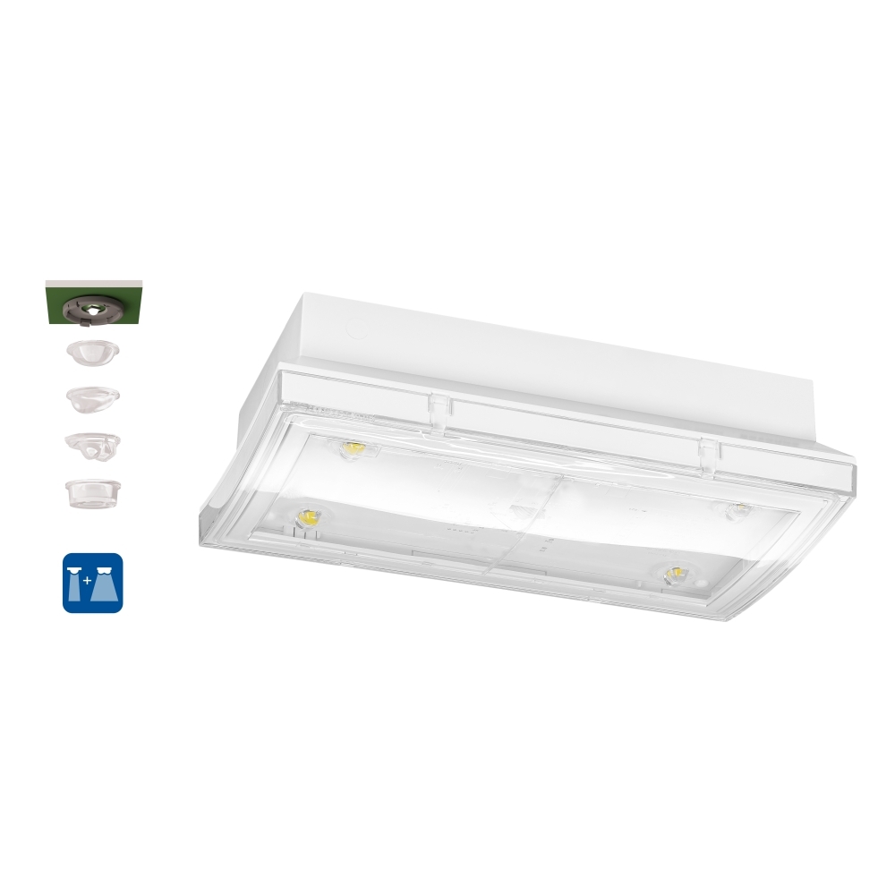 Corp de iluminat de urgență PM 4x1W ERT-LED 230V, NLPMW039EL, Schrack