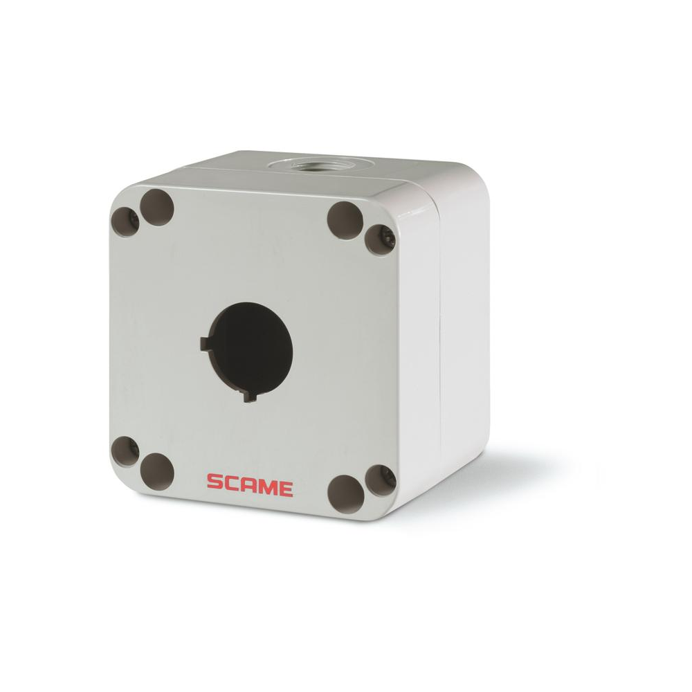 Cutie pentru comanda Scame, neechipata, 1 buton, IP65, 590.PR01K