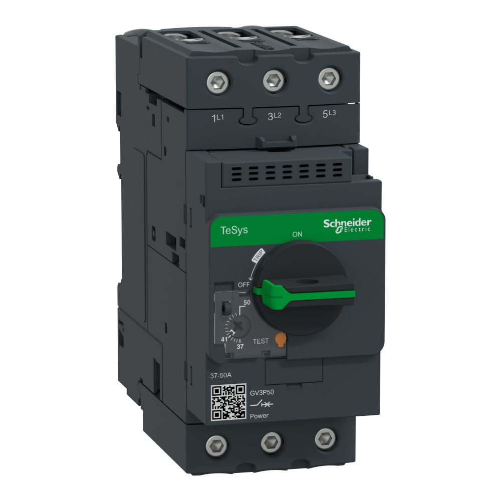 Disjunctor motor GV3P50, Schneider, 37-50A, 3 poli, 3D, unitate declansare magnetica, conectori BTR everlink
