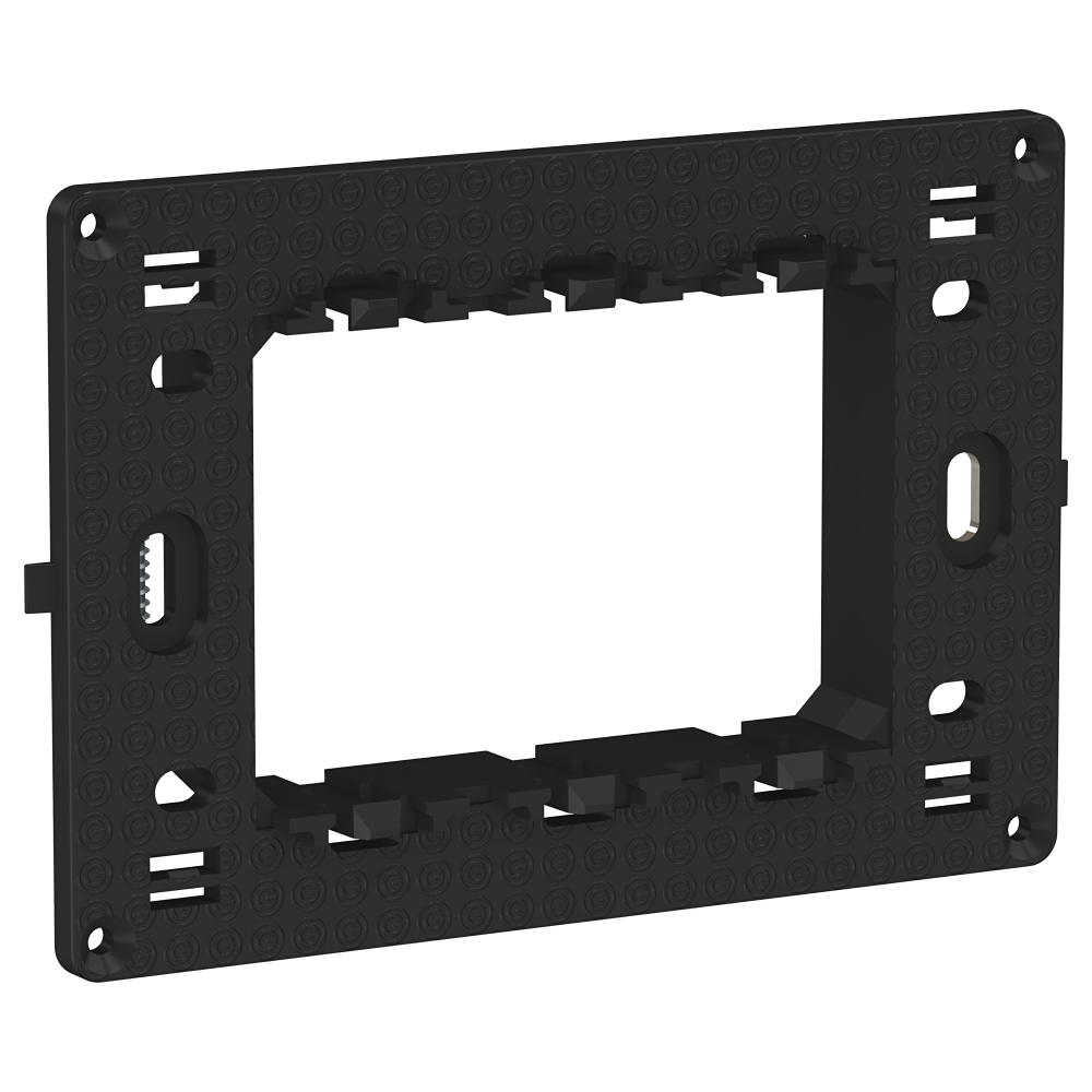 Easy Styl, Suport fixare, 3 Module, negru, LMR7063003, Schneider