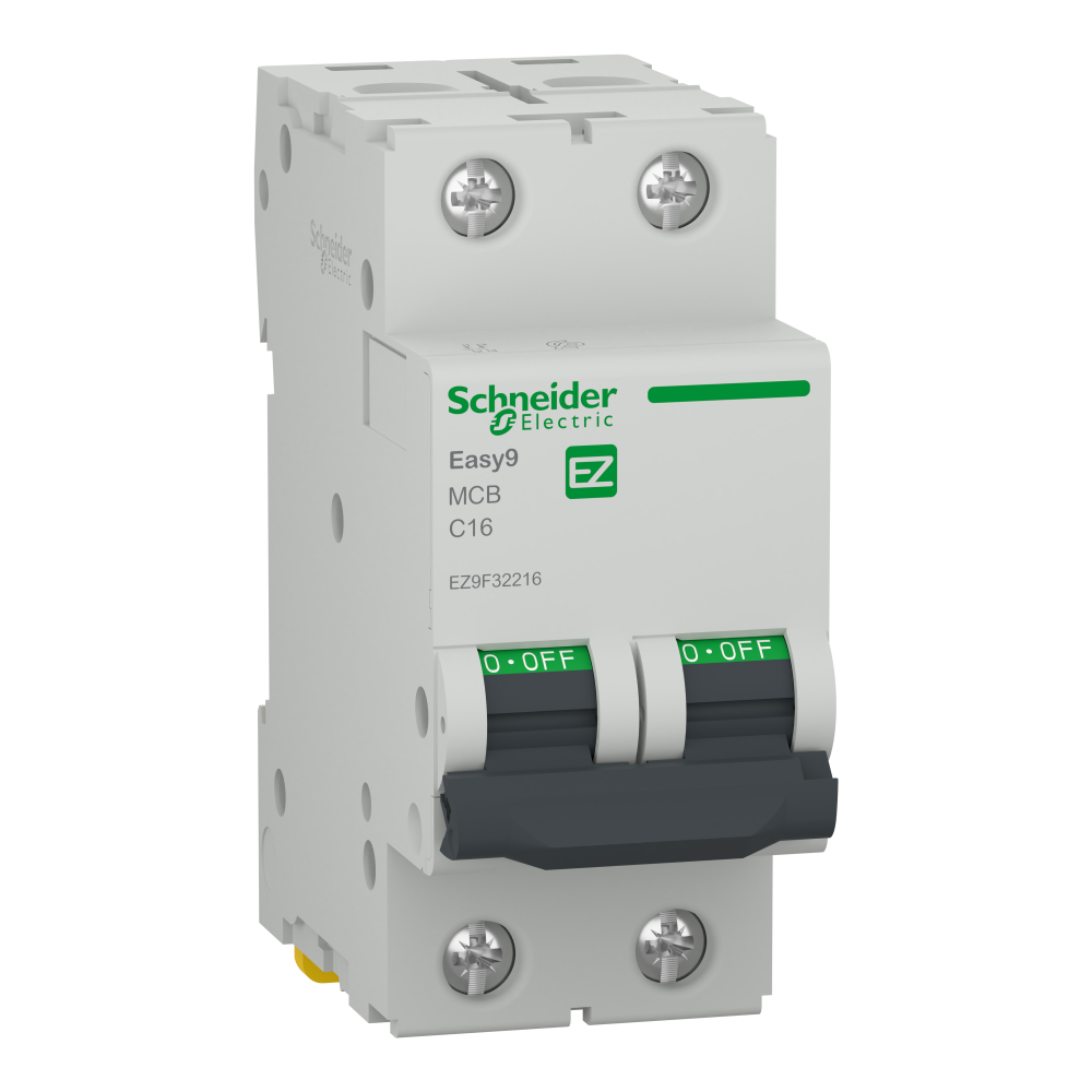 Intreruptor automat modular, Easy9, 2P 4500 A, C, 16A, EZ9F32216, Schneider