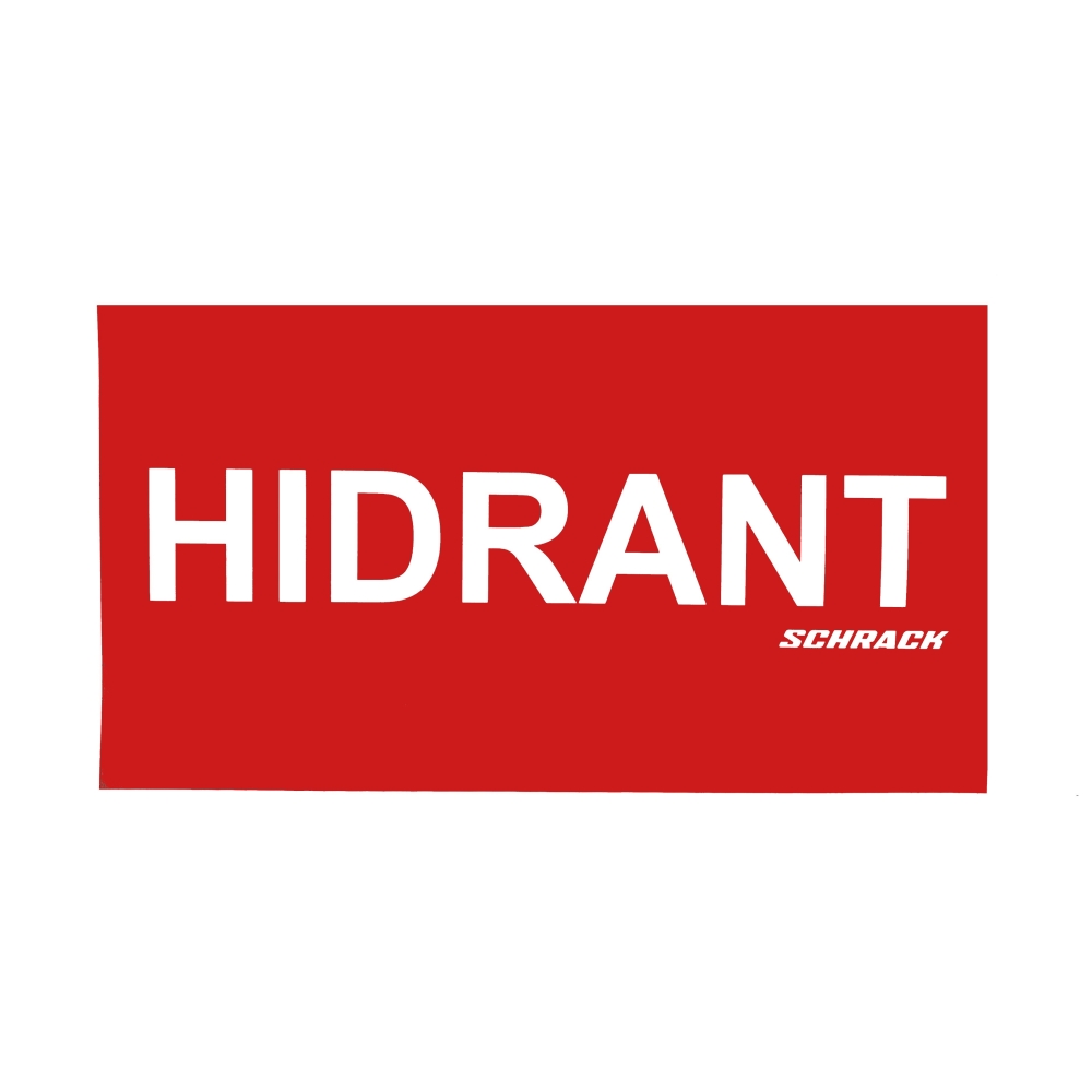 Eticheta HIDRANT 135x245mm ptr.NLKMU033--, ROD0002415, Schrack