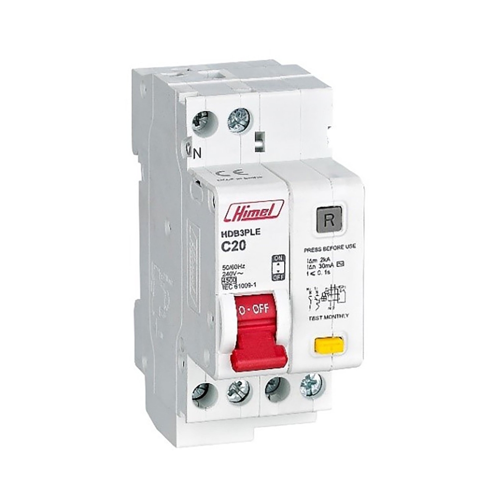 Intreruptor diferential, 1P+N, C, 32A/30mA, 4.5kA, HDB3PLEC32, Himel