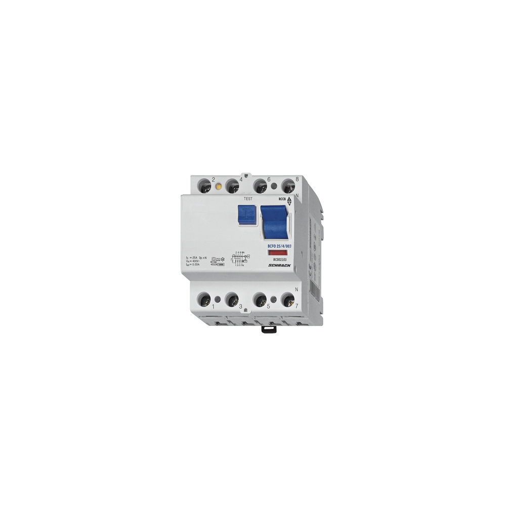 Intreruptor diferential 25A, 4P, 30mA, Schrack BC002103--