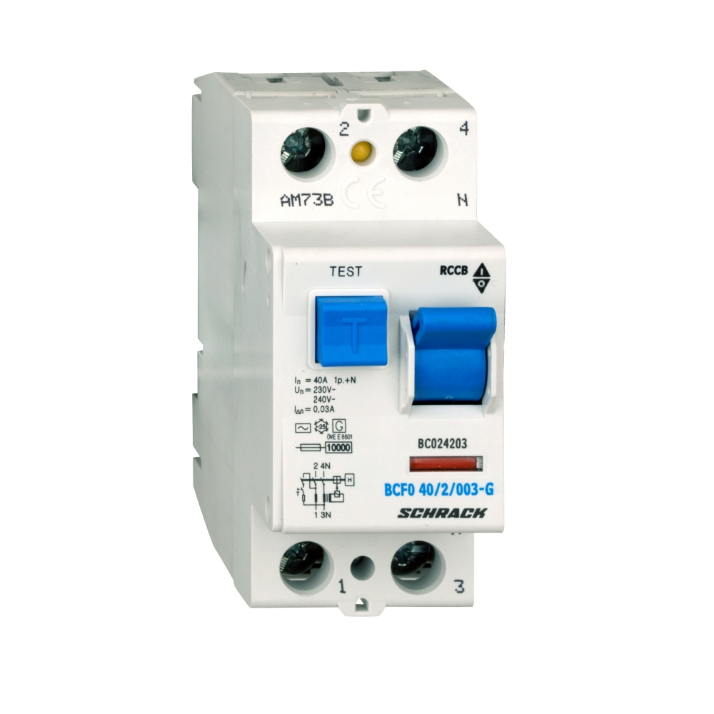 Intreruptor diferential 40A, 2P, 30mA, Schrack BC024203--