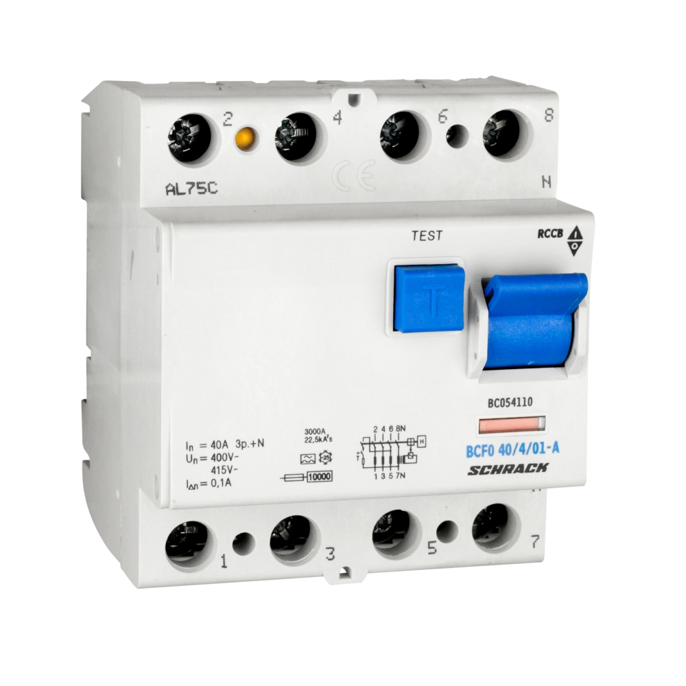 Intreruptor diferential 40A, 4P, 100mA, Schrack BC054110--