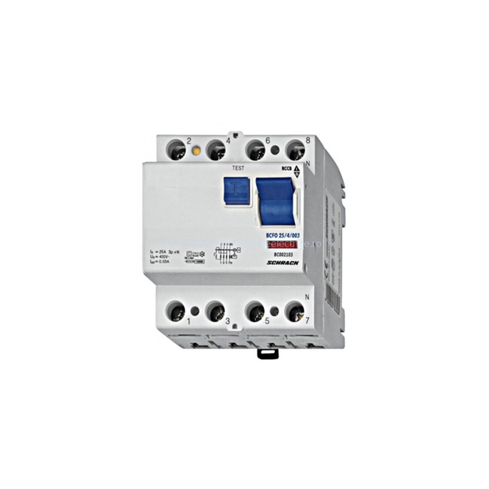 Intreruptor diferential 40A, 4P, 30mA, Schrack BC024403--