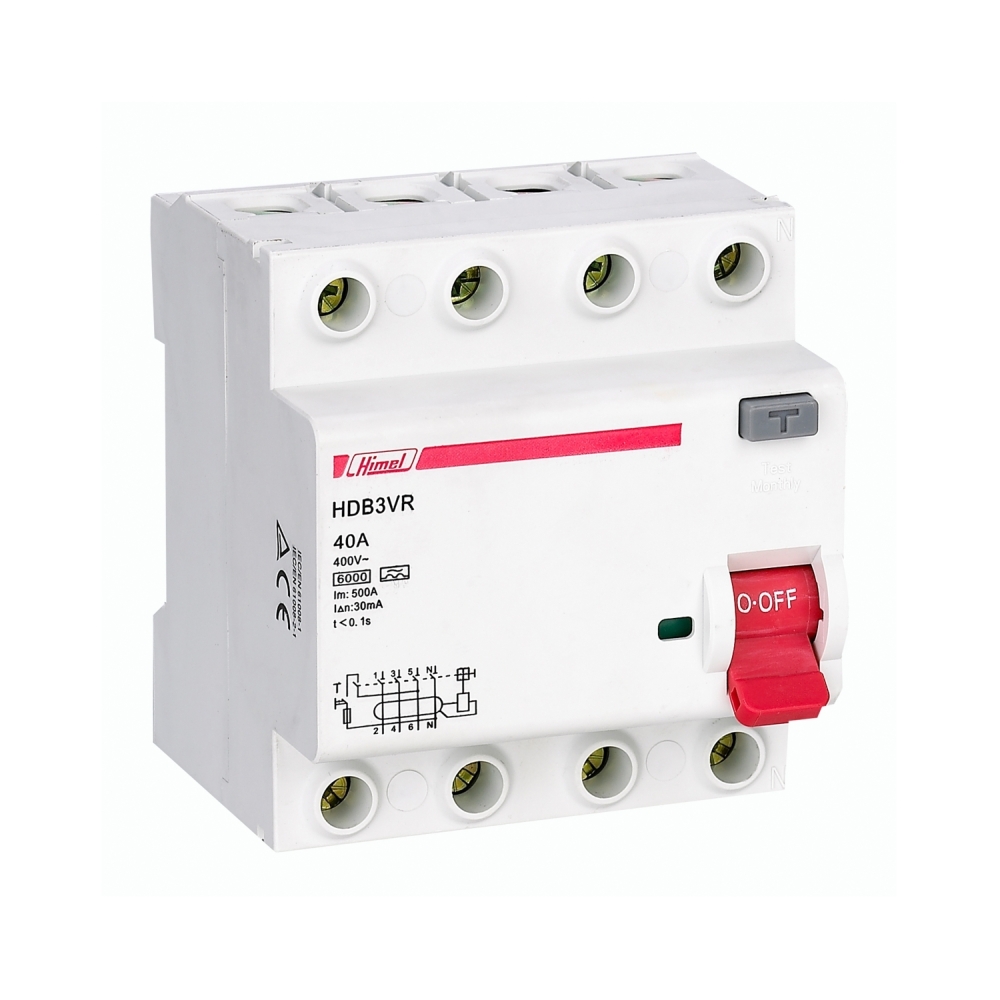 Intreruptor diferential, 4P, 63A, 300mA, AC, HDB3VR463TC, Himel