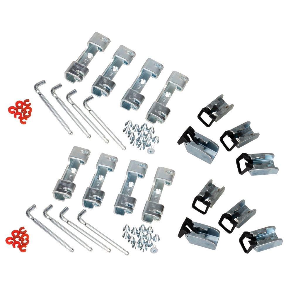 Kit de montaj pt. doua usi, cu 8 balamale, Schrack ACDMK002--