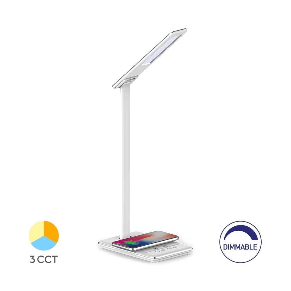 Lampa led de birou LB145- incarcator telefon wireless, dimabil
