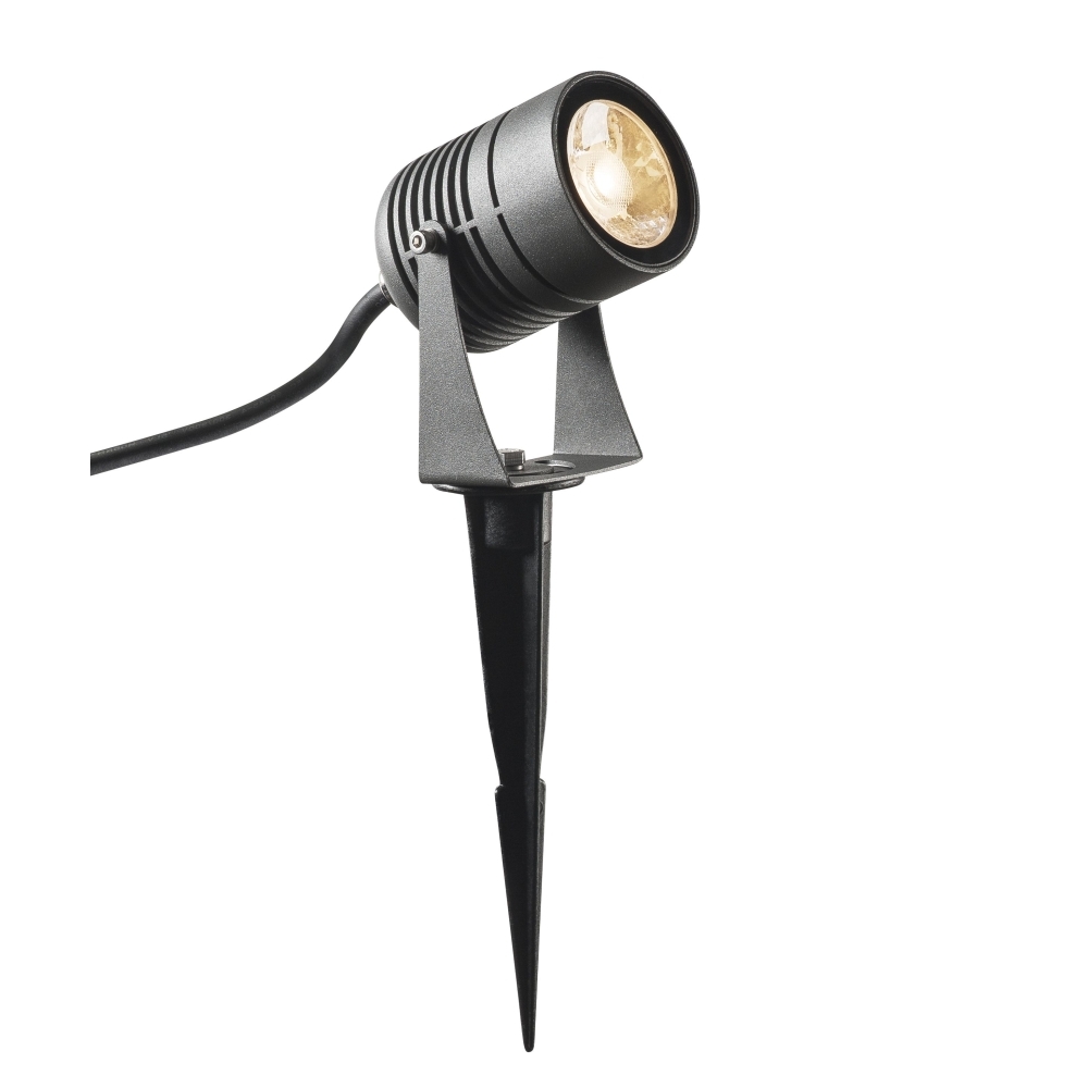 LED SPIKE, anthracit, IP55, 3000K, 40&deg;, LI1002201-, Schrack