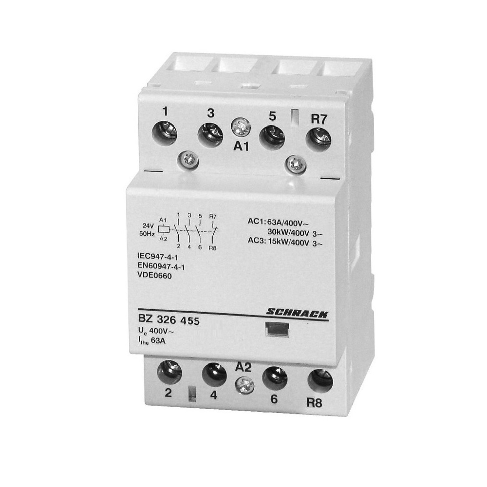 Contactor modular 63A, 3NO/1NC, 24VAC, latime 3 module, Schrack BZ326455--