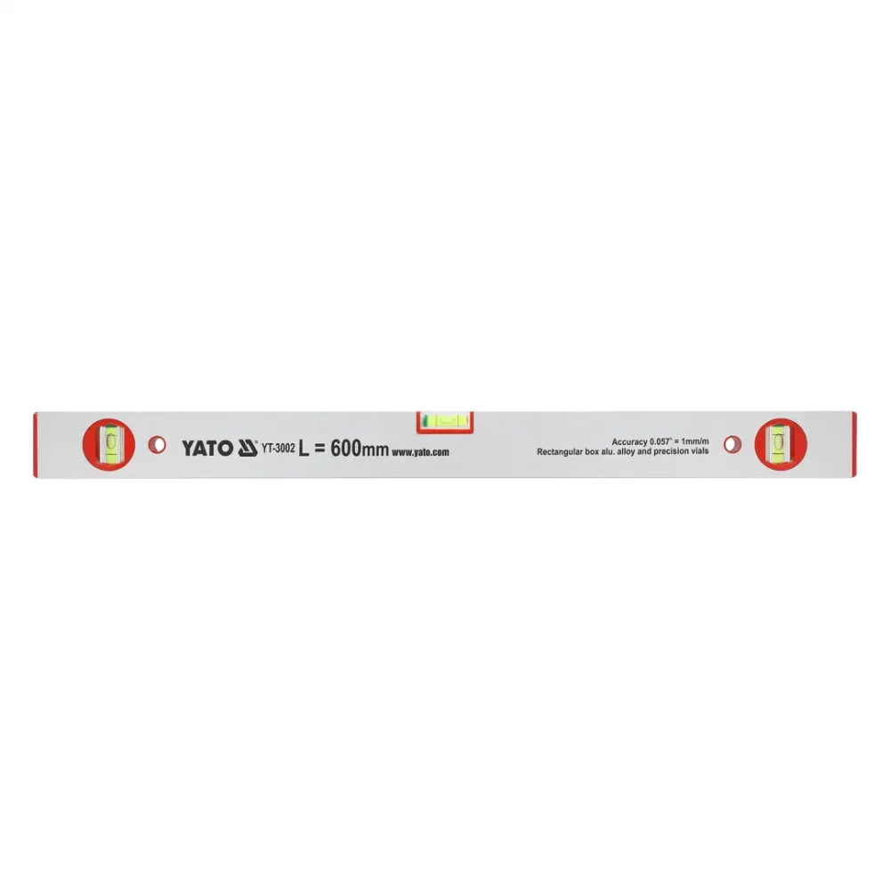 Nivelă aluminiu 600 mm, 3 bule Yato YT-3002