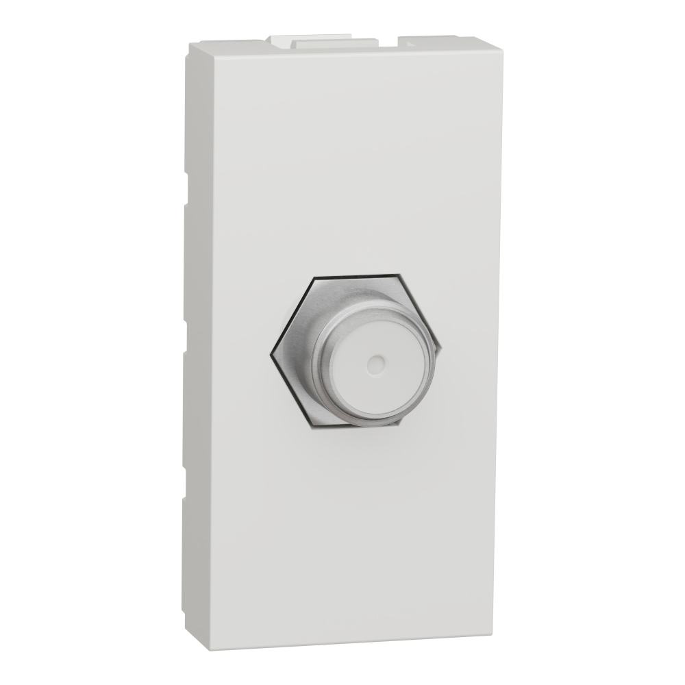 Noua Unica, Priza TV cablu coaxial, tip F, 1m, alb, NU346818, Schneider