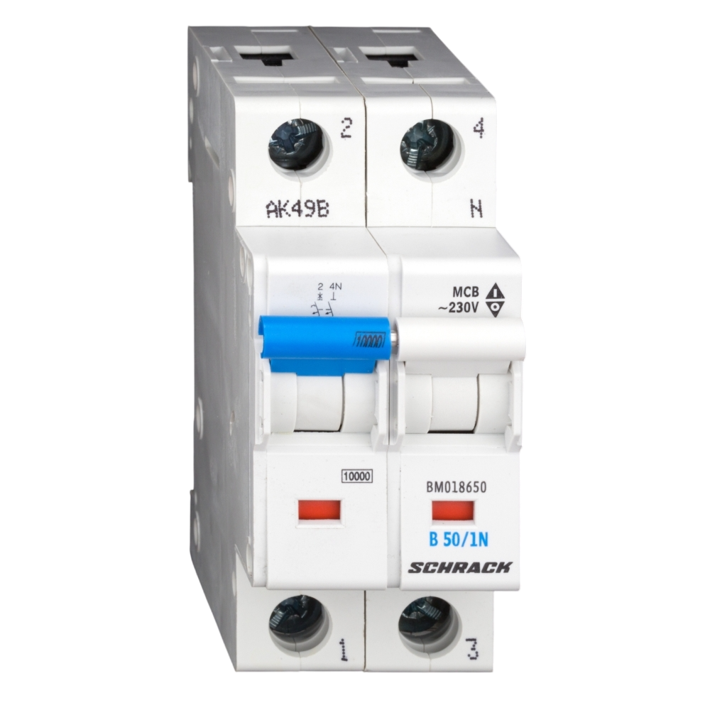 Intreruptor automat B 50A, 1P+N, 10kA, Schrack BM018650--