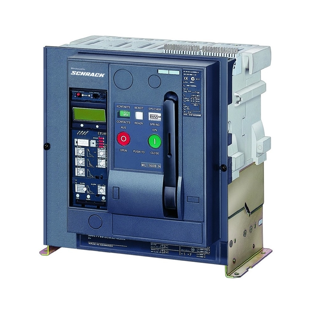 &Icirc;ntreruptor &icirc;n aer MO2, 4P, 1000A, 80kA fix cont.spate oriz., Schrack MO210342--