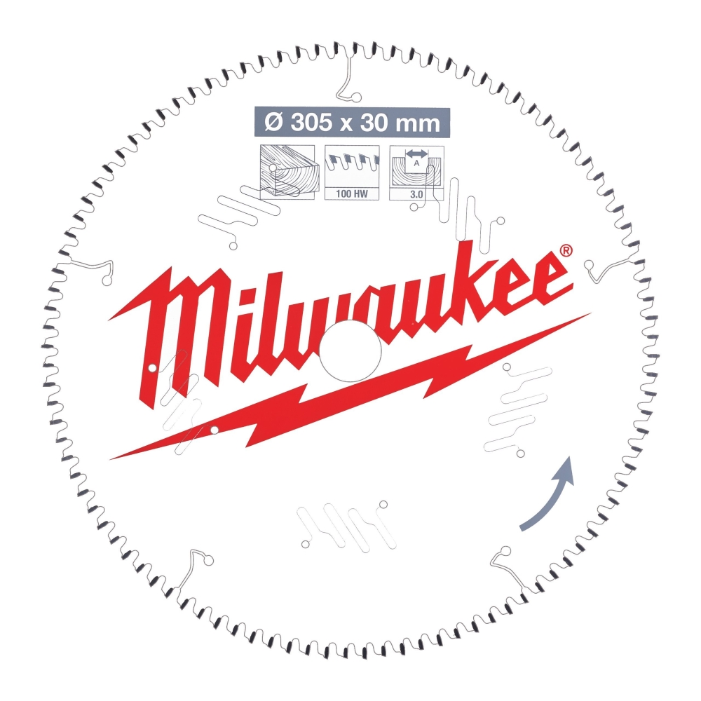 Panza de circular, &Oslash;305mm X &Oslash;30mm, Z100, Lemn, 4932471322, Milwaukee