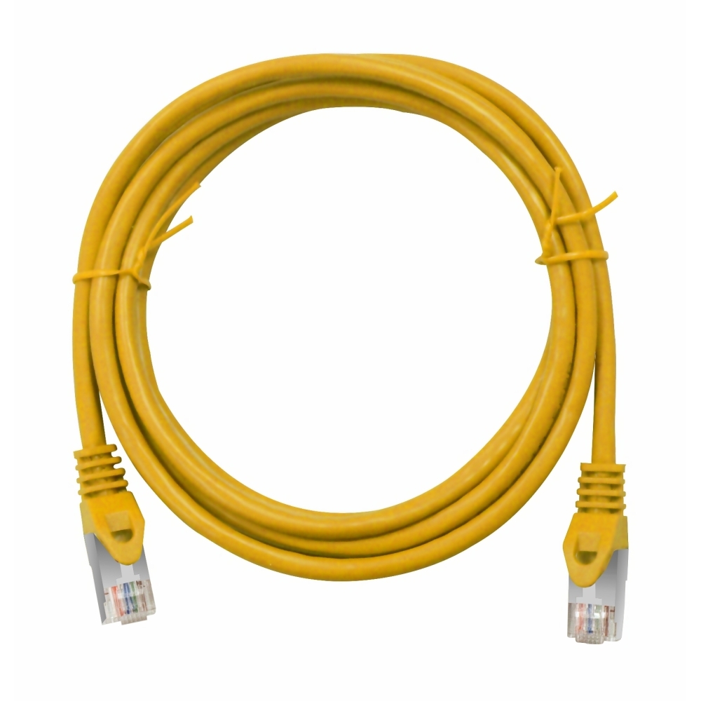 Patchcablu Cat.6 ecranat RJ45 galben 3m, H6GLY03K0Y, Schrack