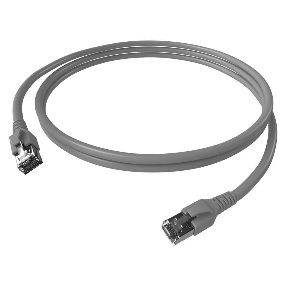 Patchcablu Cat.6a/10GB ecranat RJ45,LS0H,gri 5m, H6GTG05K0G, Schrack