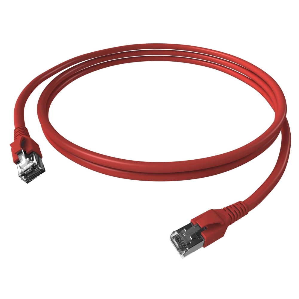 Patchcablu Cat.6a/10GB ecranat RJ45,LS0H,roşu 7m, H6GTR07K0R, Schrack