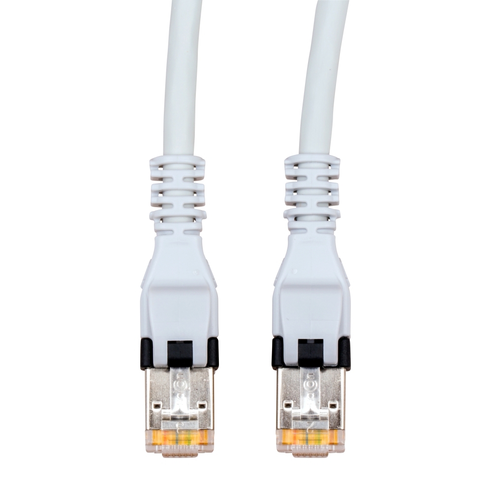 Patchcablu Cat.6a push pull ecranat RJ45 gri 10GB, LS0H, 1m, H6GPG01K0G, Schrack