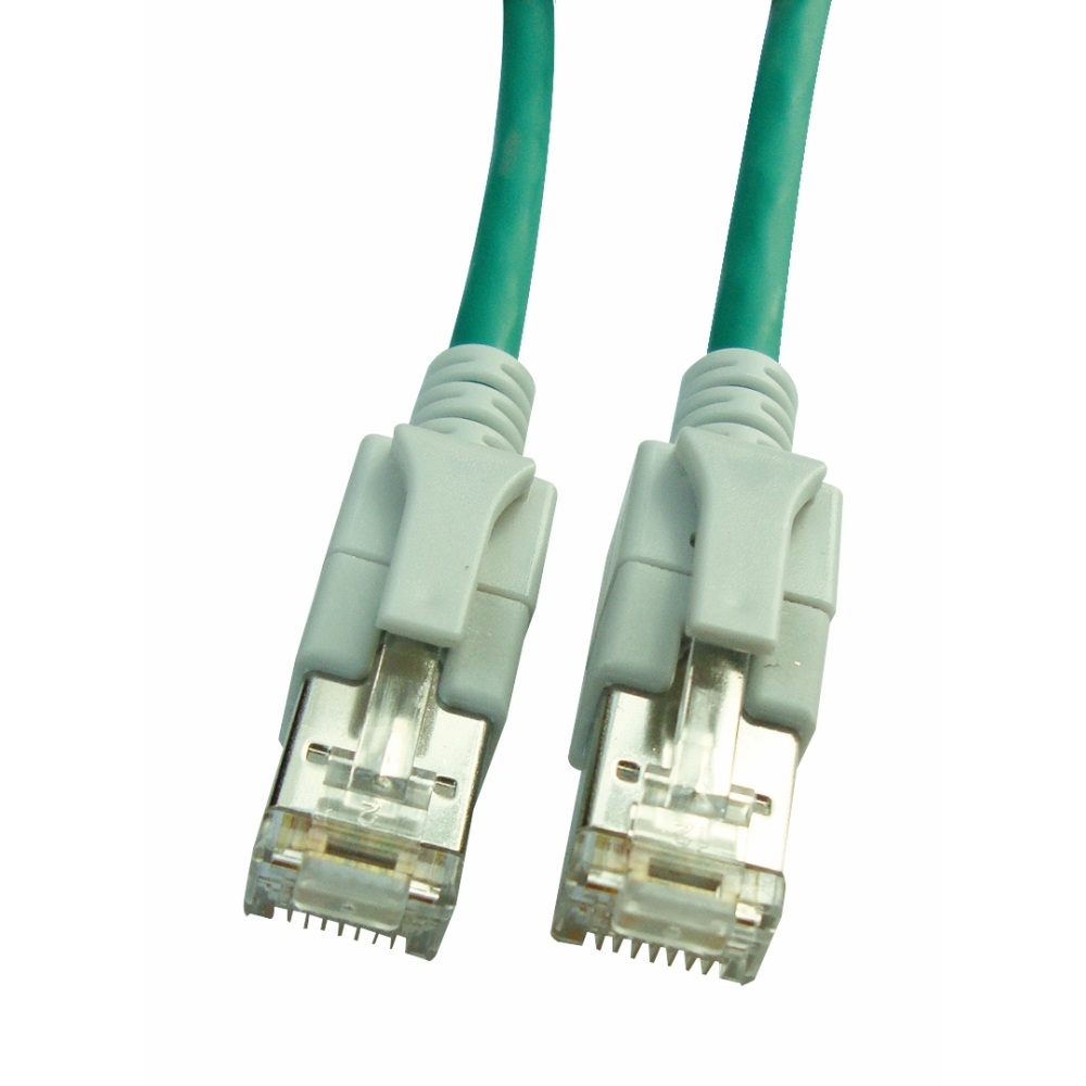 Patchcablu Cat6a cu LED ecranat RJ45 verde 10GB 0,5m, H6GSU00K5U, Schrack