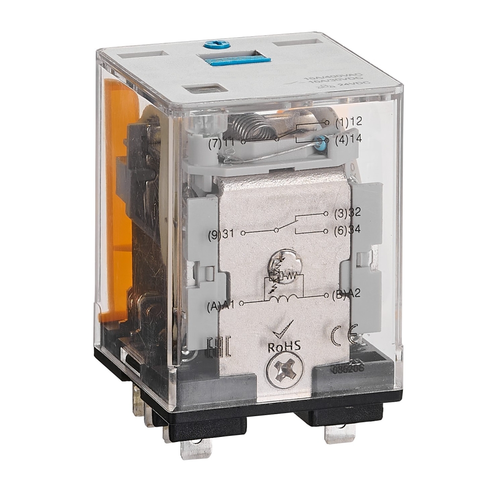 Releu de putere, 3CC, 12VCC, 16A, Schrack RMX72012--