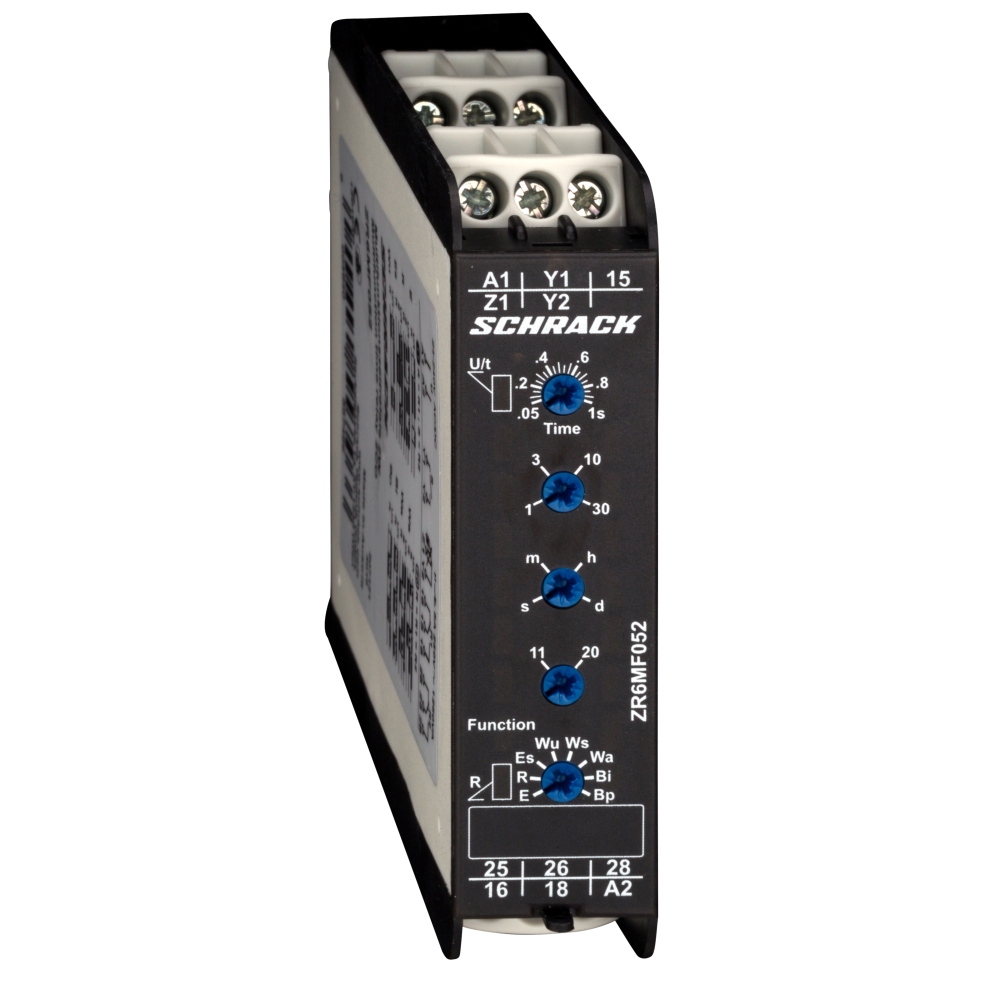 Releu de timp cu 16 fcţ., 2CC, 24-240VAC/VDC, 8A, Schrack ZR6MF052--
