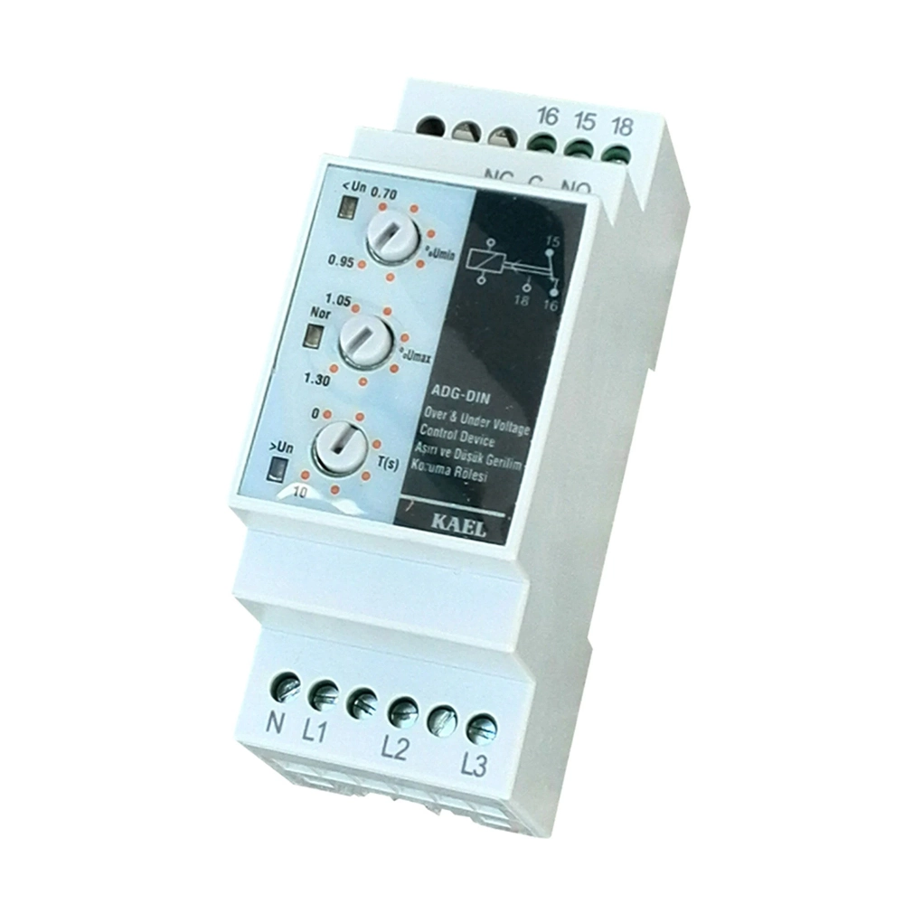 Releu trifazic monitorizare tensiune, 400V/5A ADG33, 32-911/33
